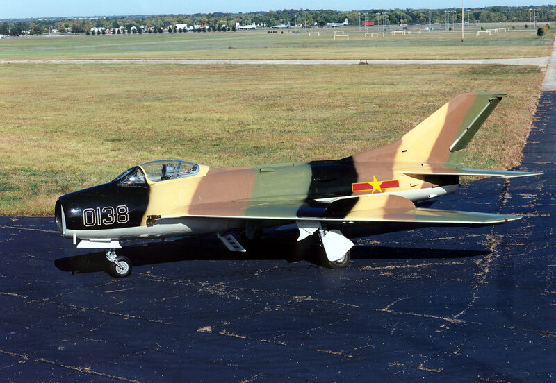 Camouflage Jet Fighter — Green, Calm, Afternoon, Photograph