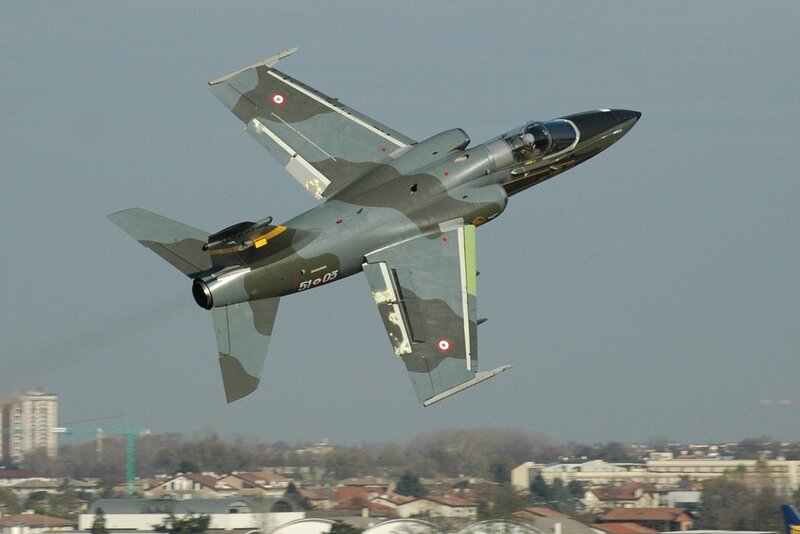 Camouflage Jet in Flight — Gray