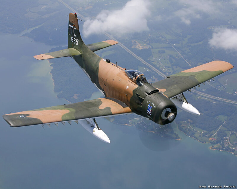 Camouflage-painted Airplane — Green, Serene