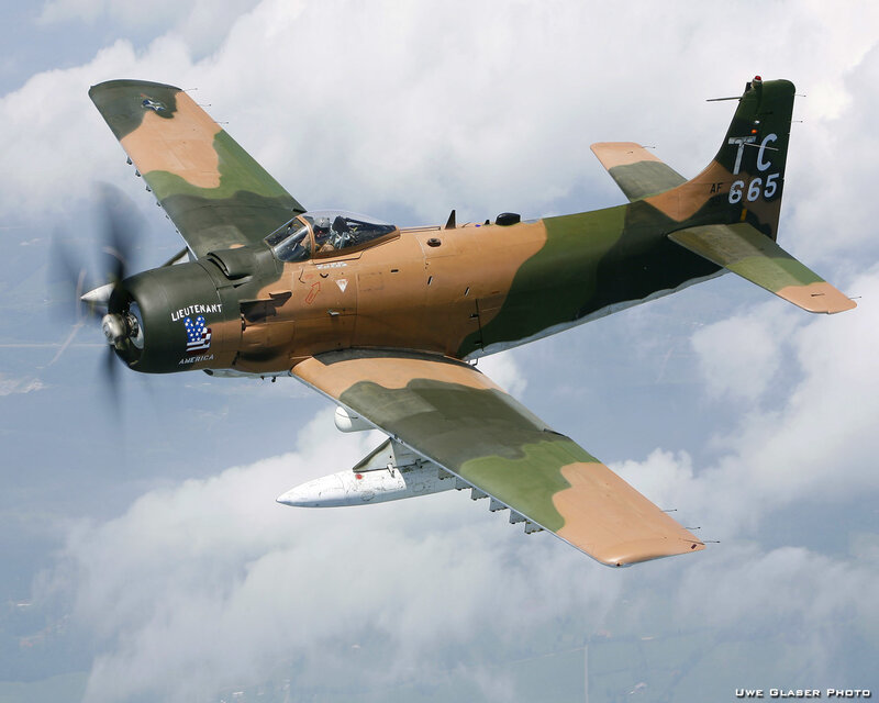 Camouflage-painted Airplane — Green