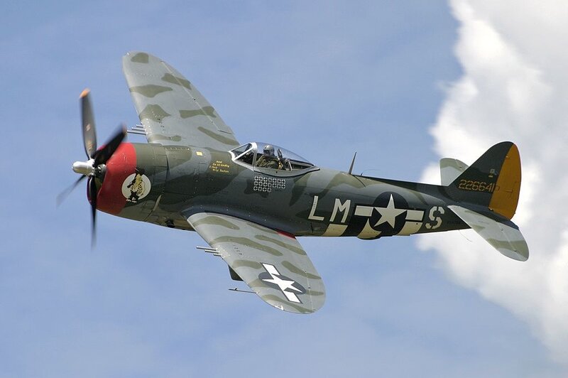 Camouflage-painted Fighter Plane — Green