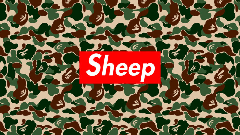 Camouflage Pattern with Text — Green