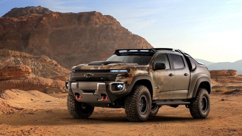 Camouflage Pickup Truck — Brown, Dramatic