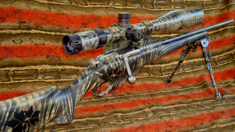 Camouflage Rifle with Scope