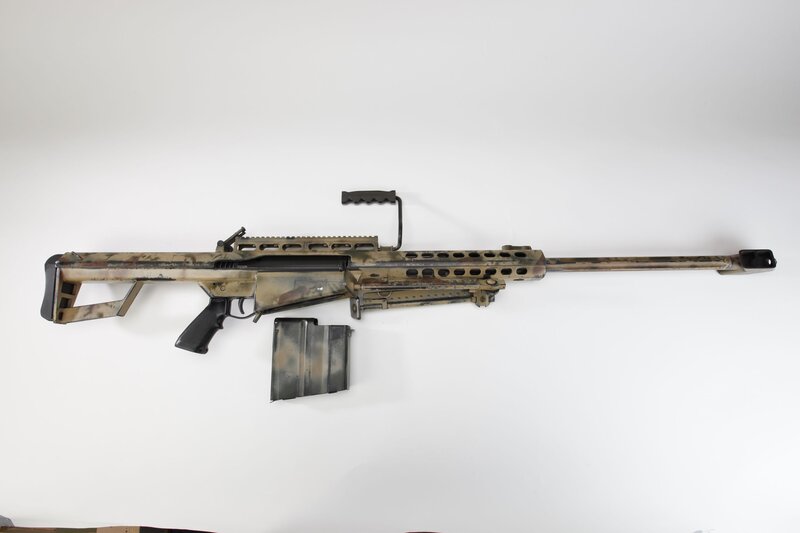 camouflage sniper rifle
