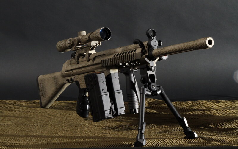 Camouflage Sniper Rifle — Brown