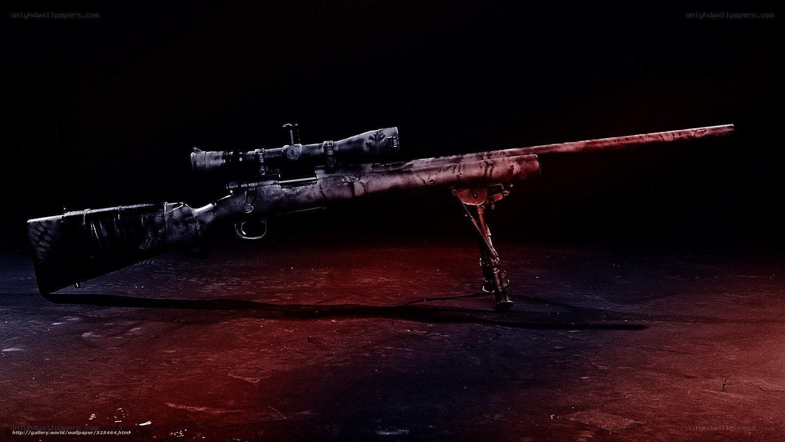 camouflage sniper rifle
