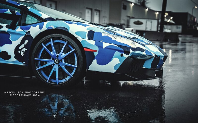 Camouflage Sports Car — Blue