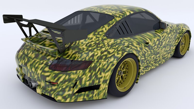 camouflage sports car
