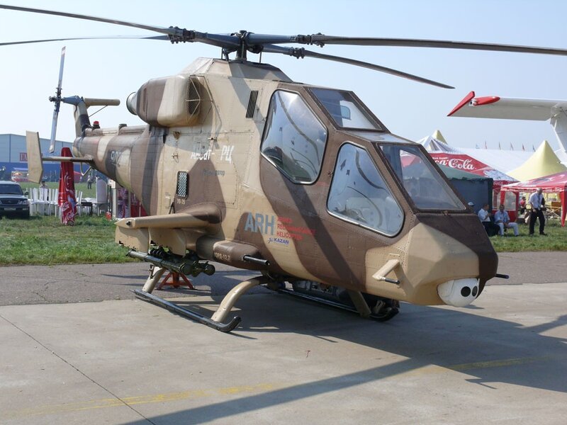 Camouflaged Attack Helicopter — Brown