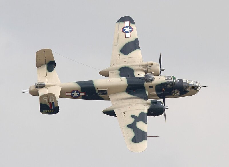 Camouflaged Bomber Aircraft — Gray