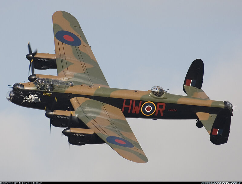 Camouflaged Bomber Aircraft — Green, Aerial