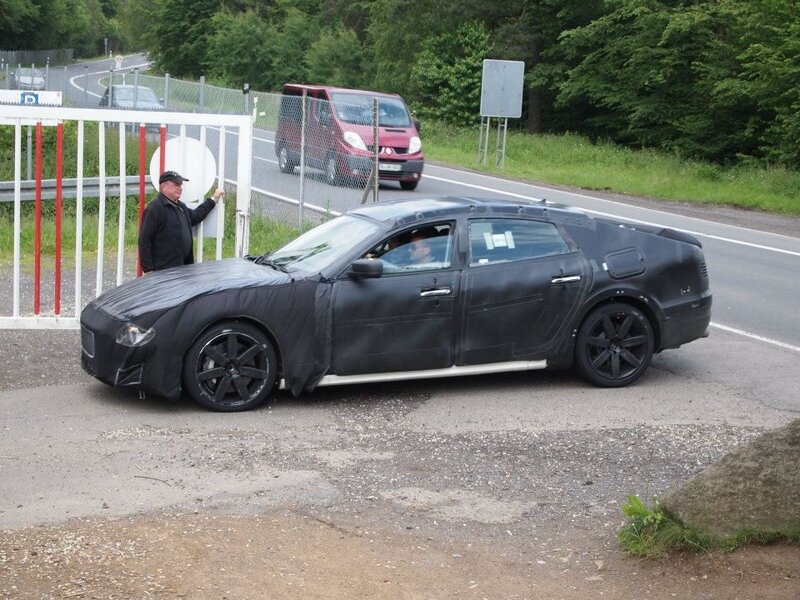 Camouflaged car at test facility