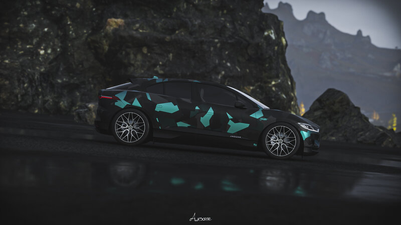 Camouflaged Car on Road