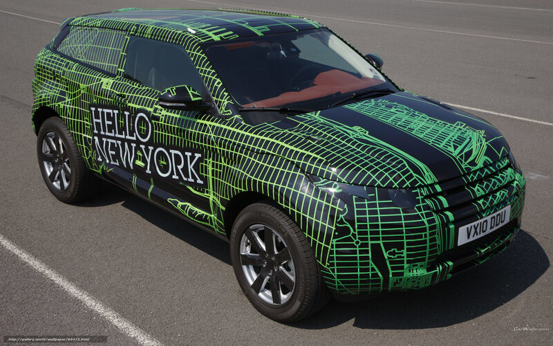 Camouflaged car with Hello New York