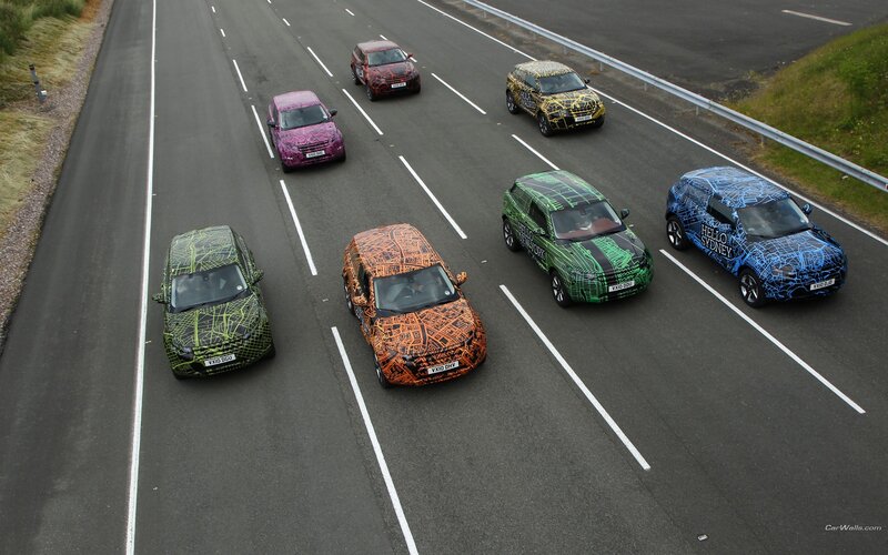 Camouflaged cars on highway