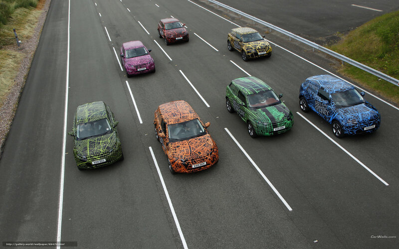 camouflaged cars on highway