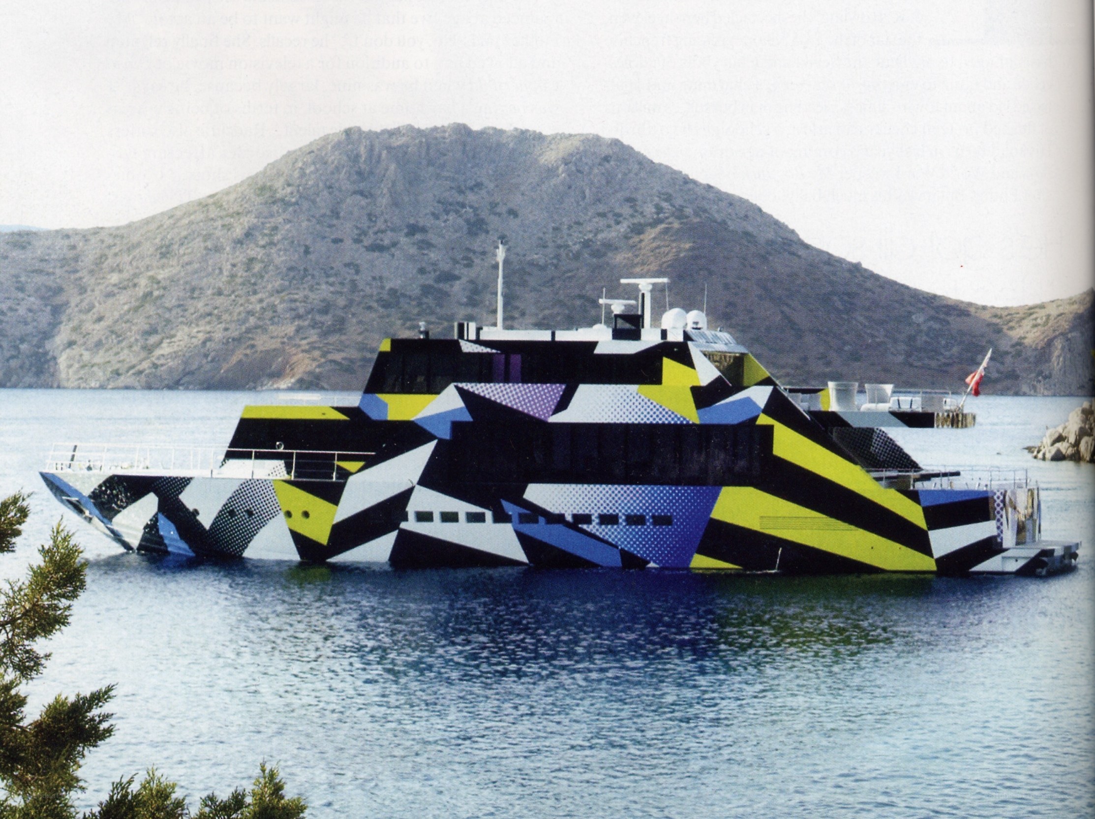 camouflaged ferry boat
