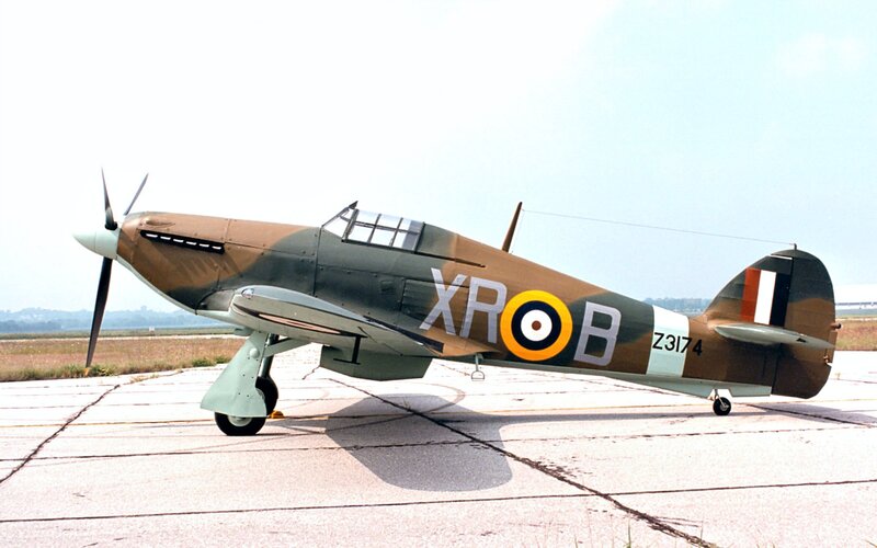 Camouflaged Fighter Plane — Brown, Calm