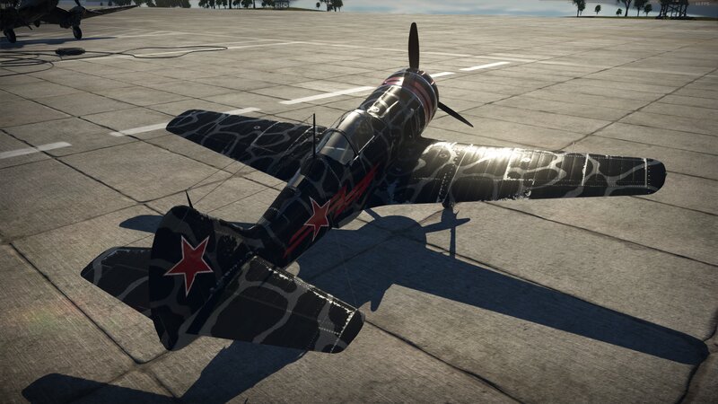 Camouflaged Fighter Plane — Gray