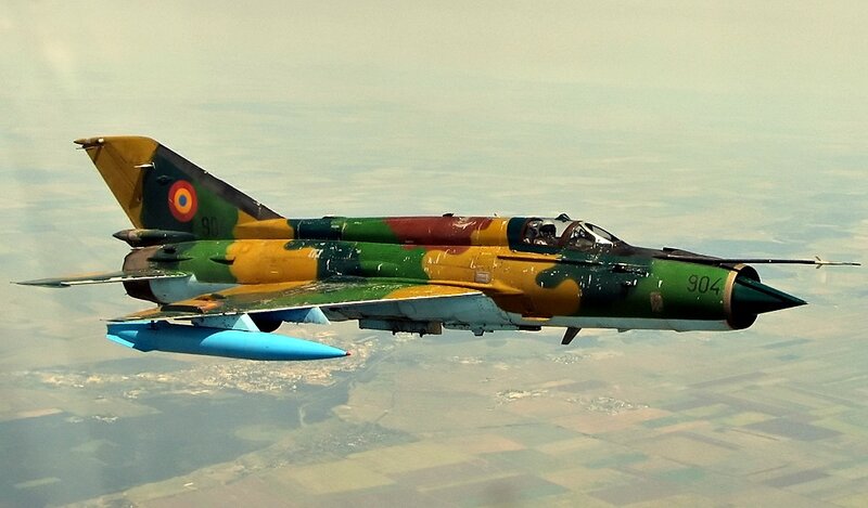 Camouflaged Jet Fighter