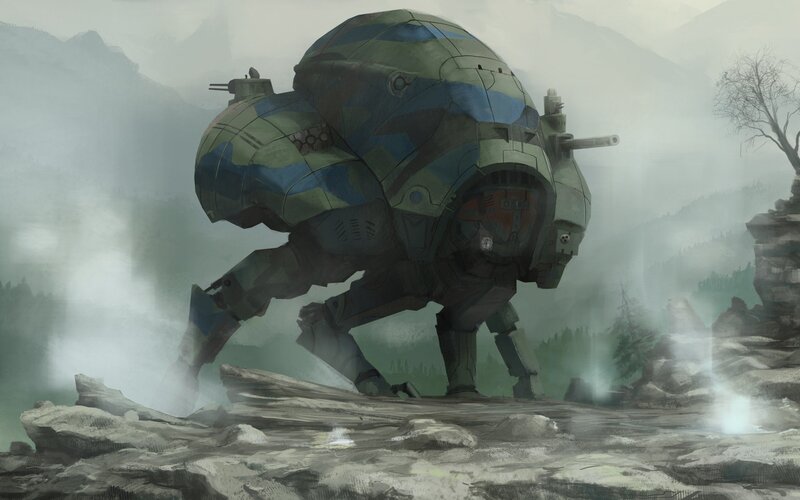 Camouflaged Mech Robot