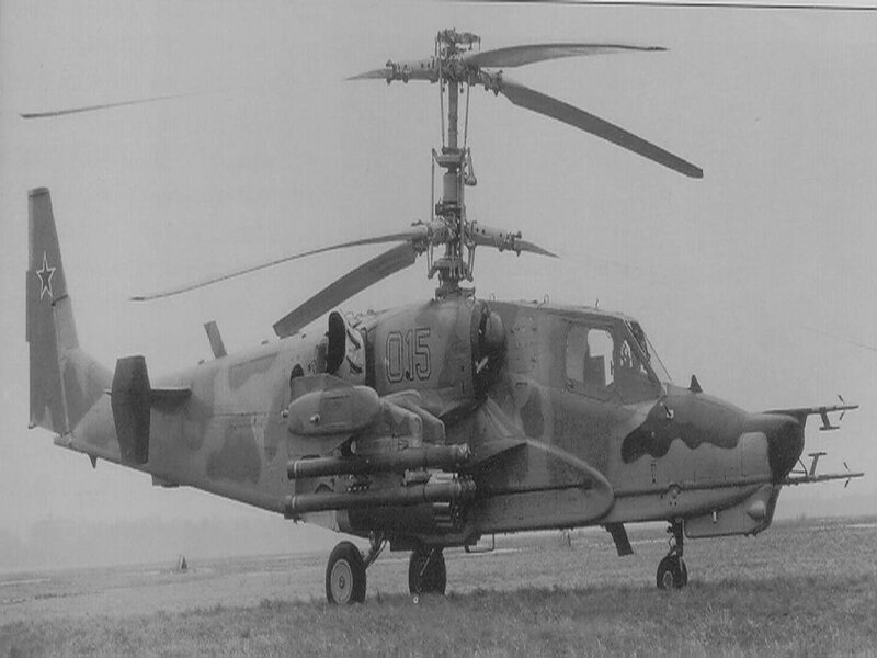 Camouflaged military helicopter