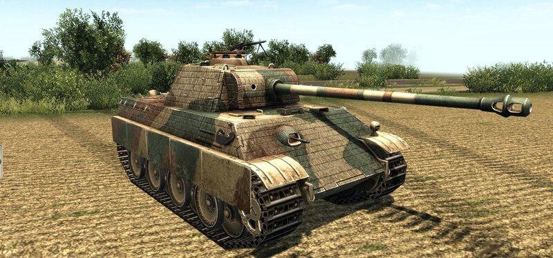 Camouflaged Tank — Green, Neutral, Afternoon