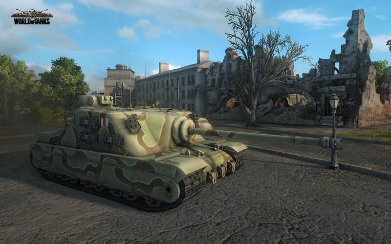Camouflaged Tank — Green, War-torn