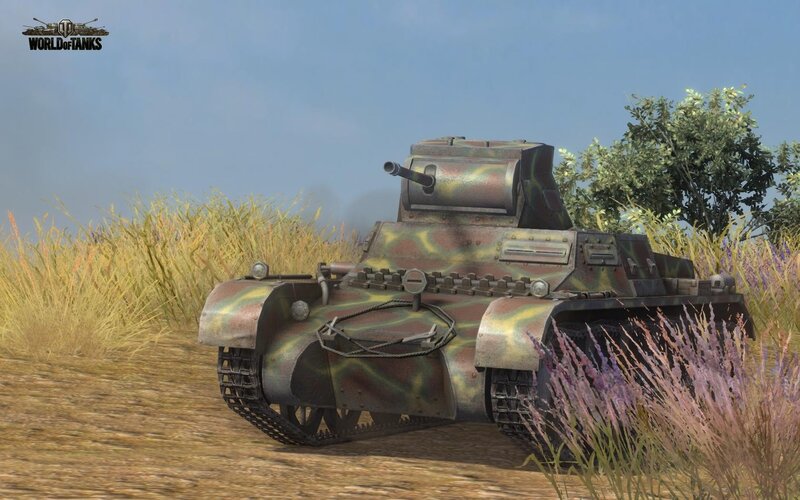 Camouflaged Tank in Field — Green, Neutral