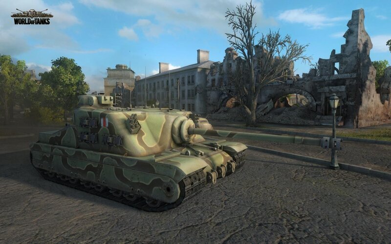 Camouflaged Tank on Street