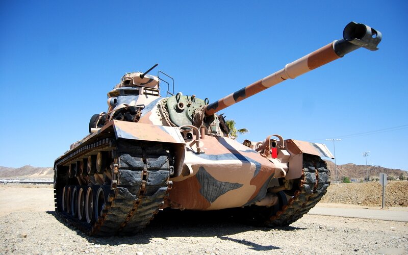 Camouflaged Tank — Tan