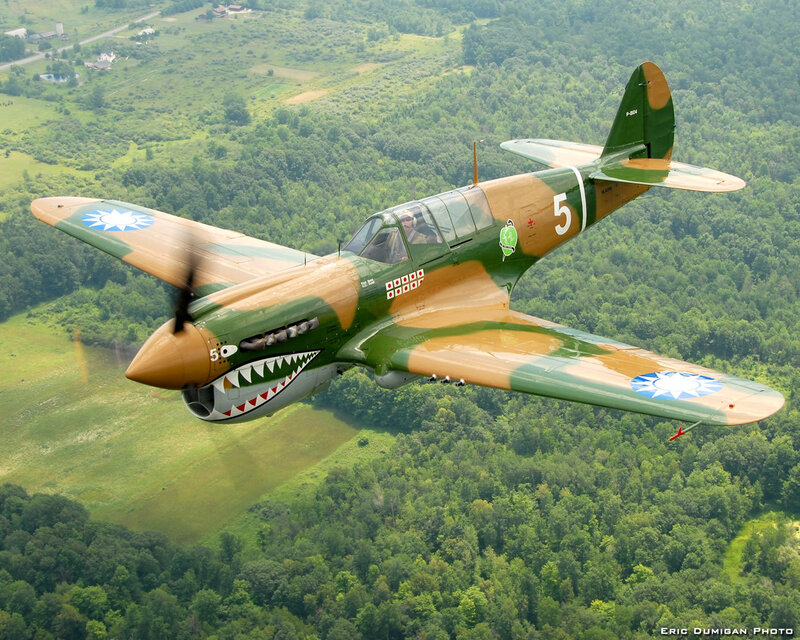 Camouflaged Warplane in Flight