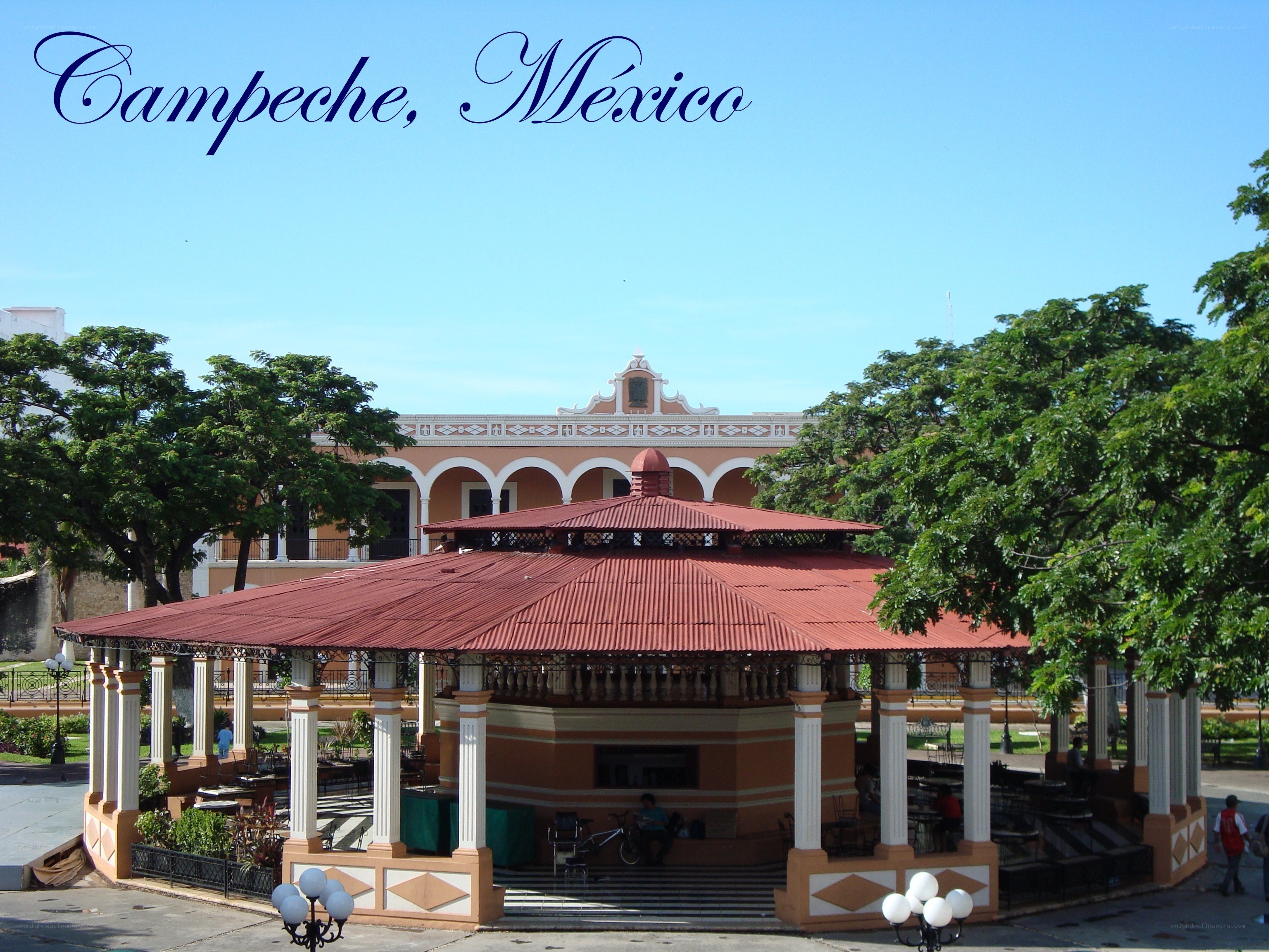 Campeche gazebo and building