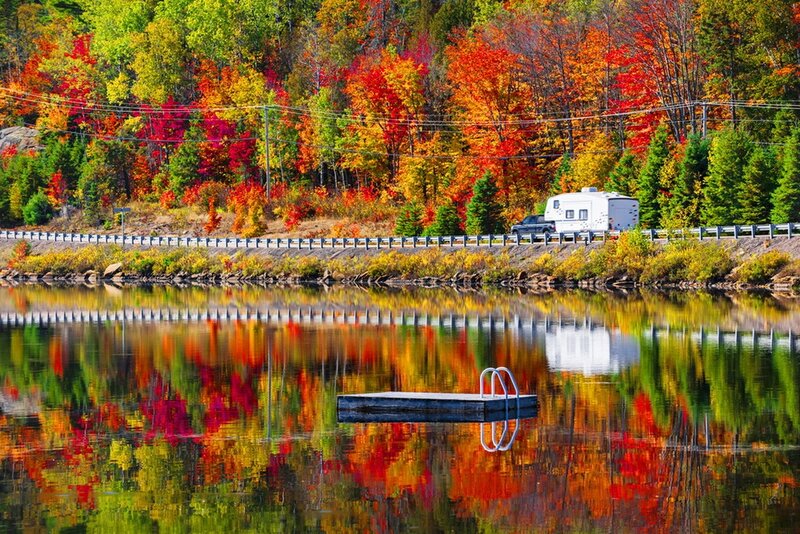 Camper by Lake