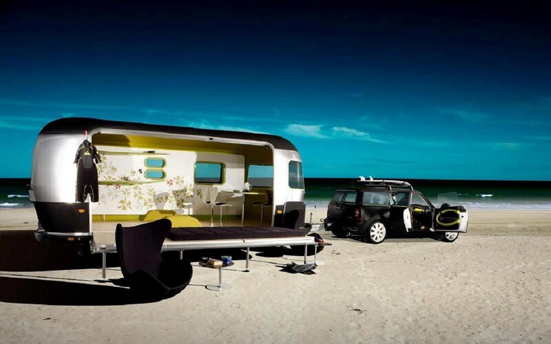 Camper Trailer on Beach