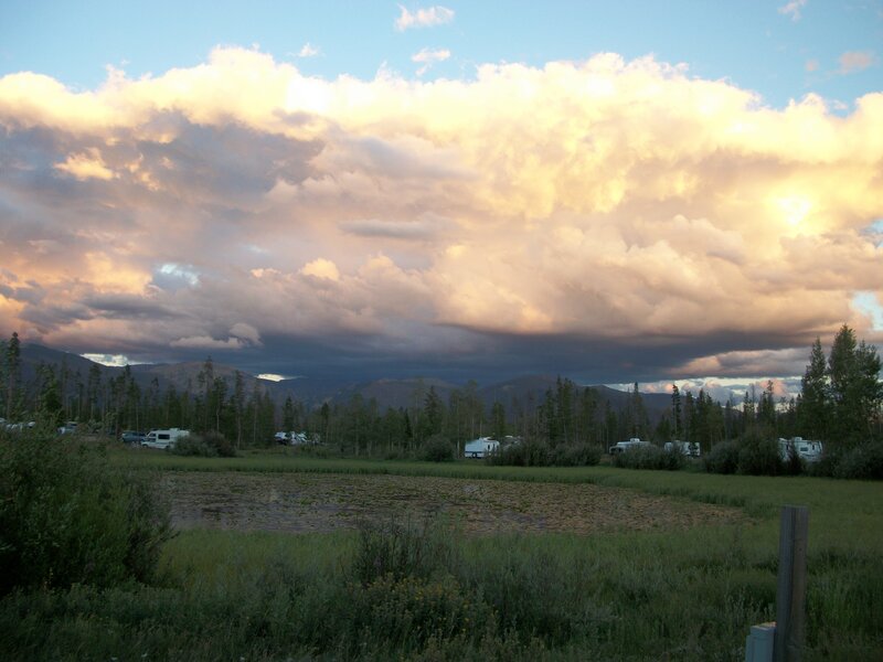 Camper Trailers in Field