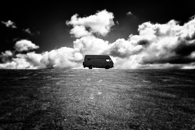 Camper Van on Plain