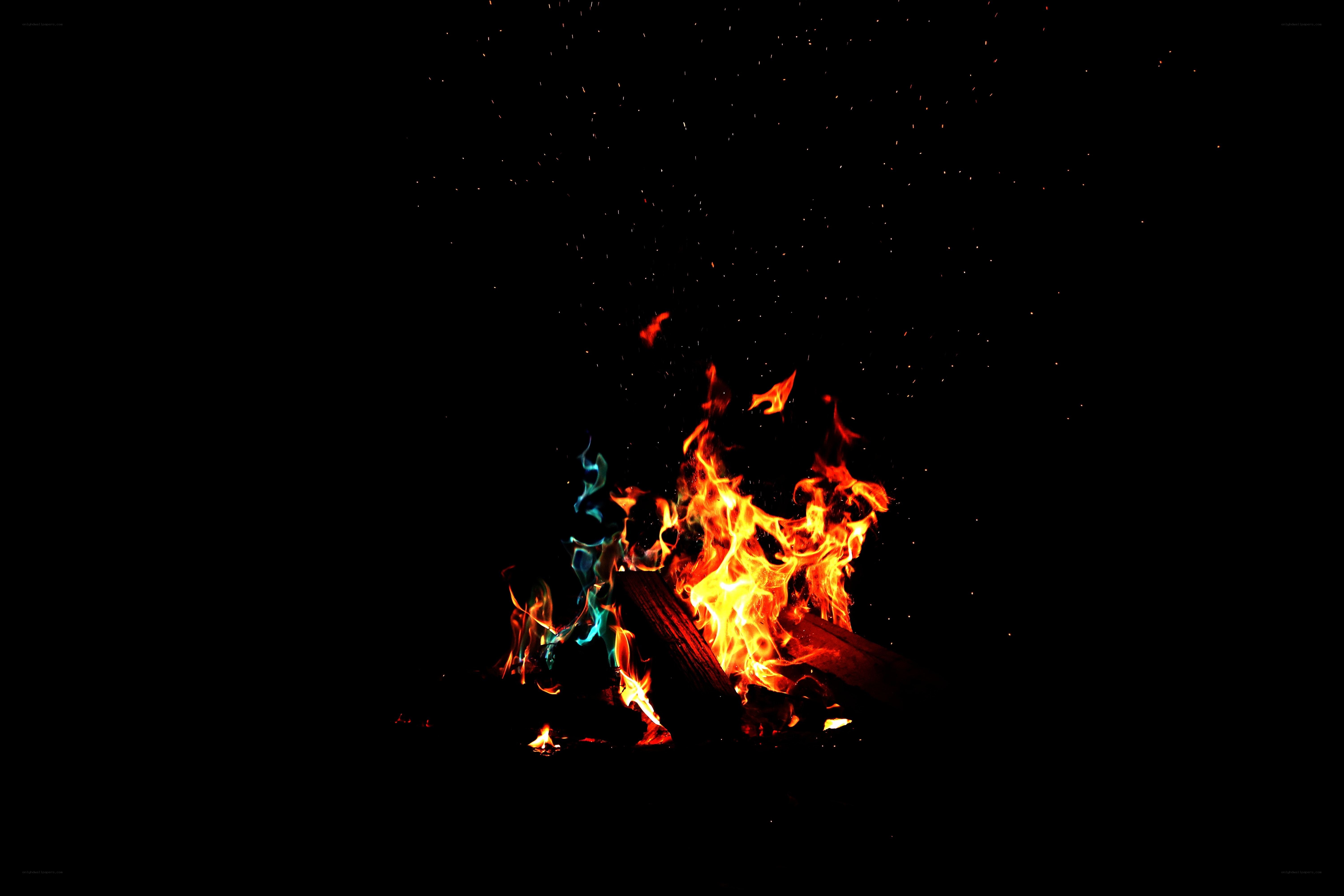 campfire at night