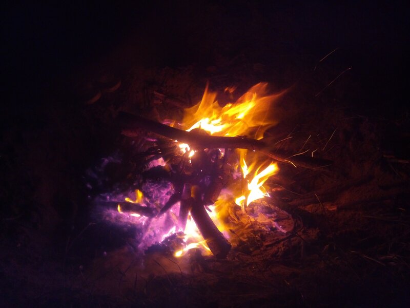 Campfire at Night — Orange, Dark
