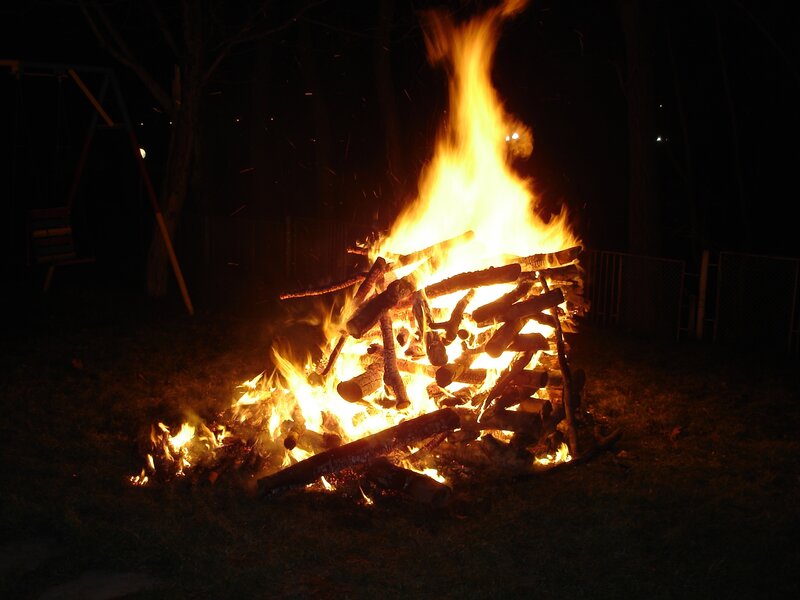 Campfire at Night — Orange