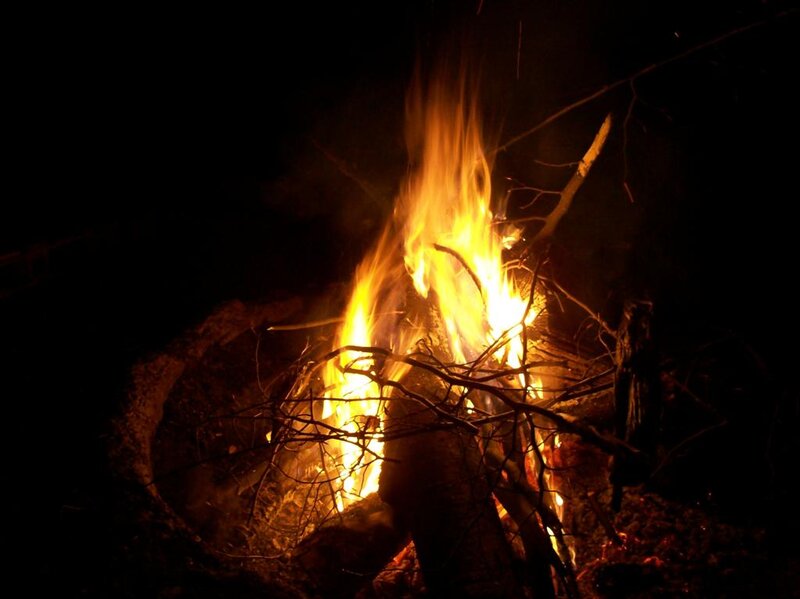 Campfire at Night — Orange, Warm