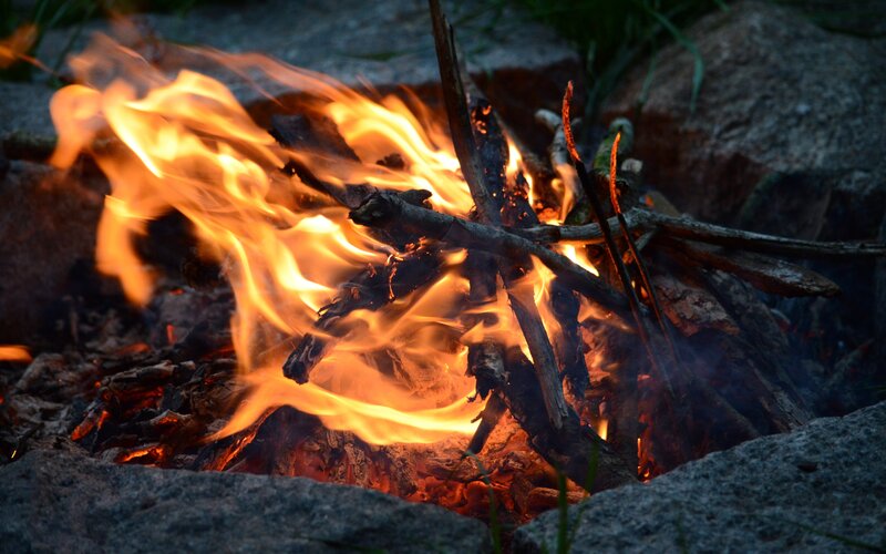 Campfire Burning — Orange