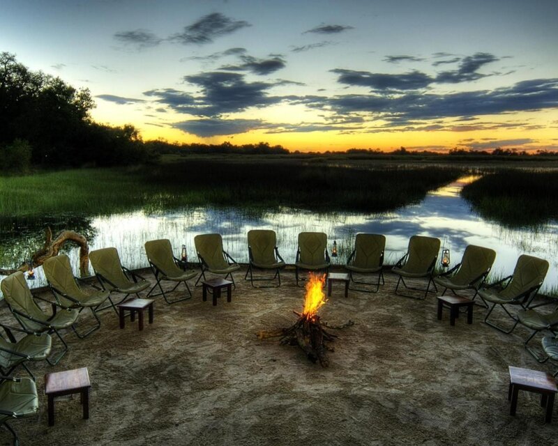 Campfire Circle by River — Orange