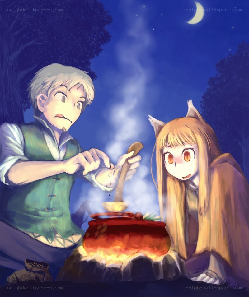campfire cooking scene