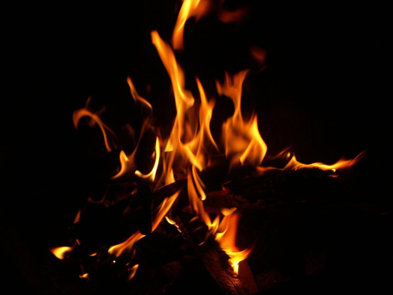 Campfire Flames — Orange, Dramatic