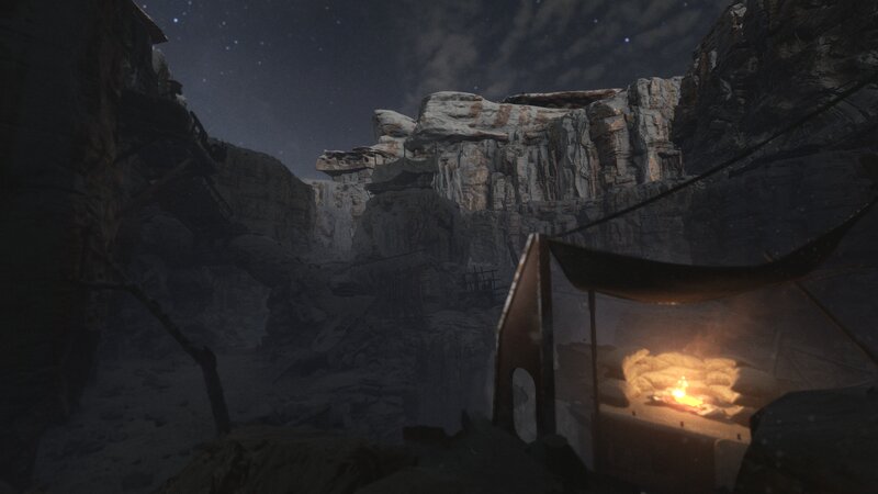 Campfire in Canyon