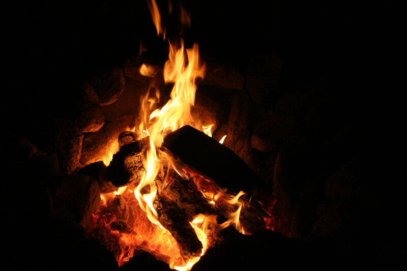Campfire in Stone Pit