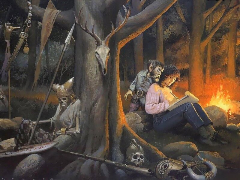 Campfire in the forest