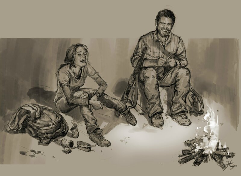 Campfire laughter sketch